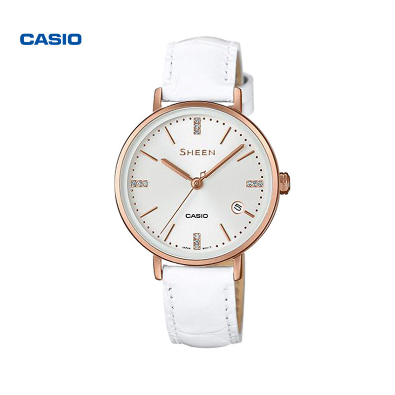 casio旗舰店she-4048防水石英表 casio日韩腕表