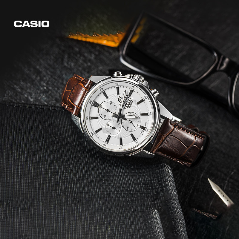 casio旗舰店efb-509防水男士男表 casio日韩腕表