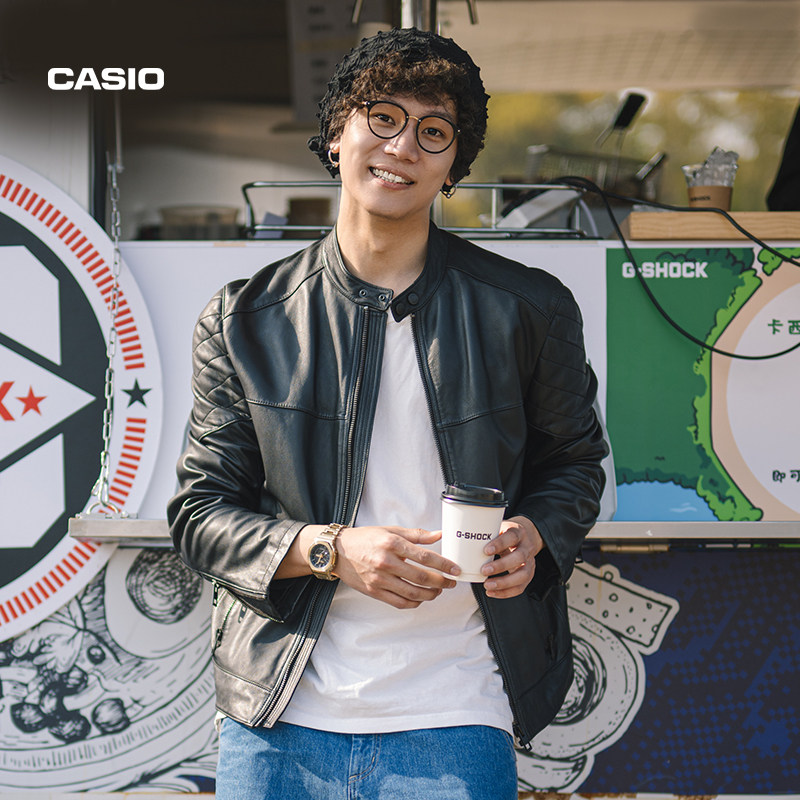 [王鹤棣同款]casio旗舰店金属手表 casio日韩腕表