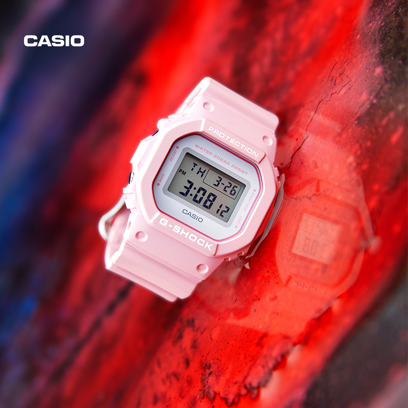 casio旗舰店dw-5600sc运动女手表 casio日韩腕表