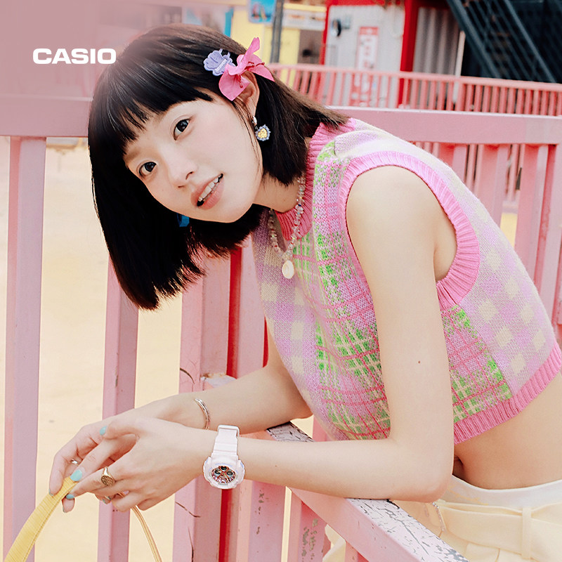 casio旗舰店ba-110xpm幻彩女表 casio日韩腕表