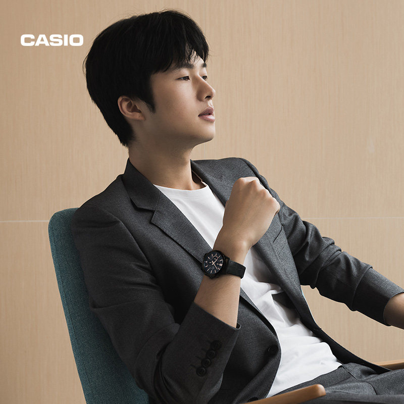 casio旗舰店efb-660男士简约手表 casio日韩腕表