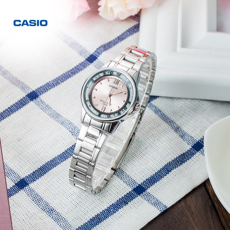 casio旗舰店防水石英女士官网手表 casio日韩腕表