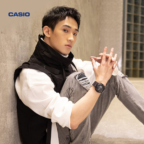 【新年礼物】casio旗舰店灰色冰韧GA-110SKE透明黑武士手表卡西欧 - 图0