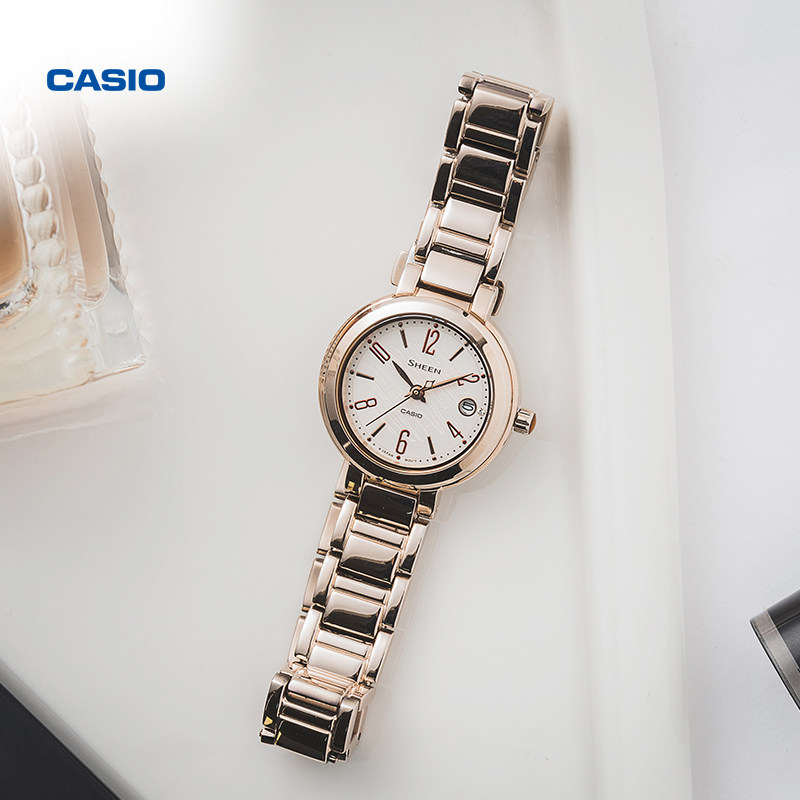 casio旗舰店she-4531防水商务手表 casio日韩腕表