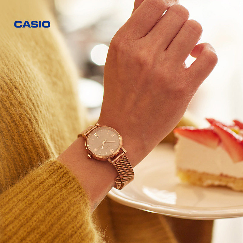 casio旗舰店she-4539防水女士手表 casio日韩腕表