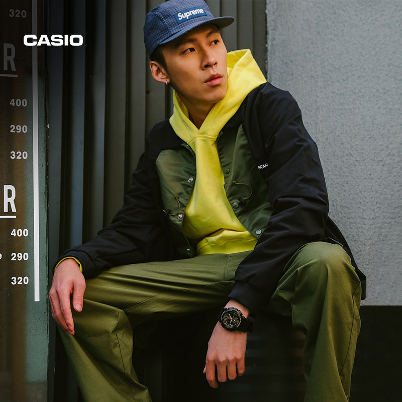 casio旗舰店ga-100cf迷彩男士手表 casio日韩腕表