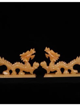 天然玉石工艺品生肖龙