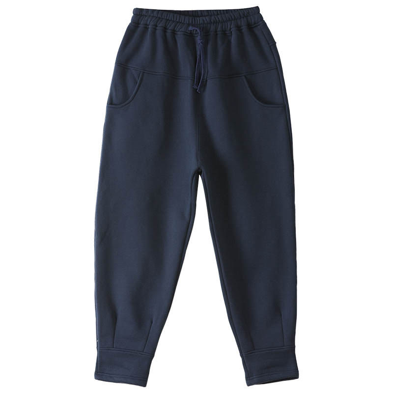 皇森冬季新款加绒加厚休闲裤女垮裤抽绳保暖宽松显瘦卫裤女哈伦裤,淘宝优惠券,粉丝福利购,淘宝优惠卷