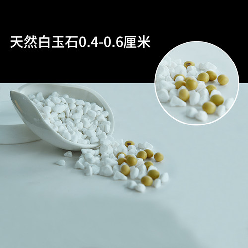 天然白石子小白玉石五彩石鹅卵石雨花石多肉石头铺面水培鱼缸铺院 - 图1