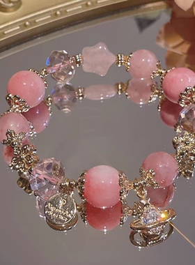 天然紫水晶手链女小众