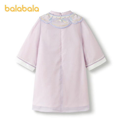 巴拉巴拉balaone童装女童连衣裙2025秋新款新中式旗袍裙儿童裙子 - 图1
