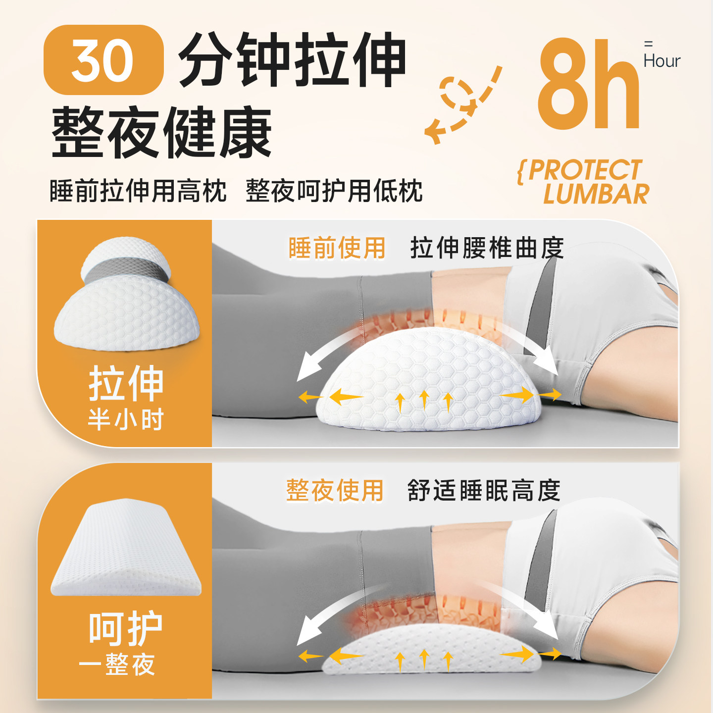 腰枕睡觉专用腰垫护腰靠垫腰间椎盘突出支撑床上腰托腰部热敷靠垫,淘宝优惠券,粉丝福利购,淘宝优惠卷