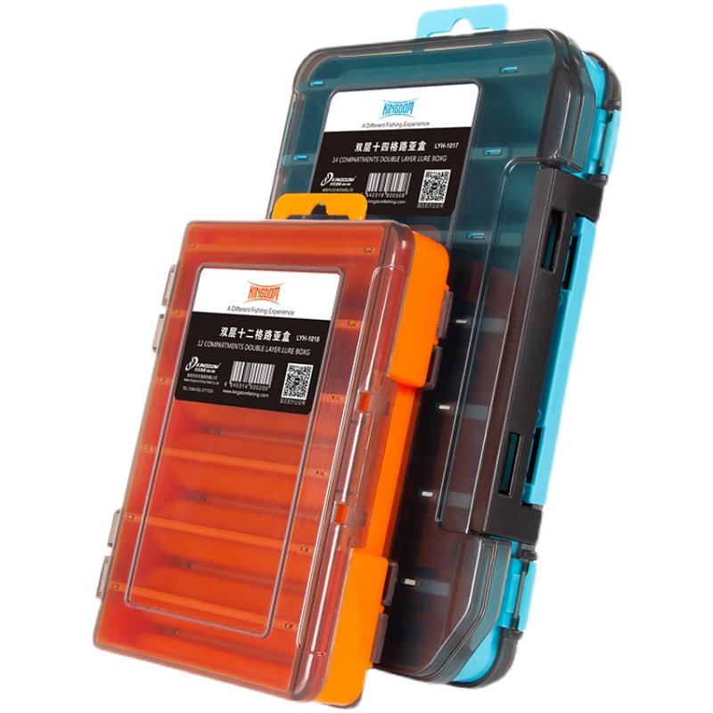 国王路亚盒双层对开路亚饵收纳盒饵盒大容量多功能小大号路亚盒子,淘宝优惠券,粉丝福利购,淘宝优惠卷