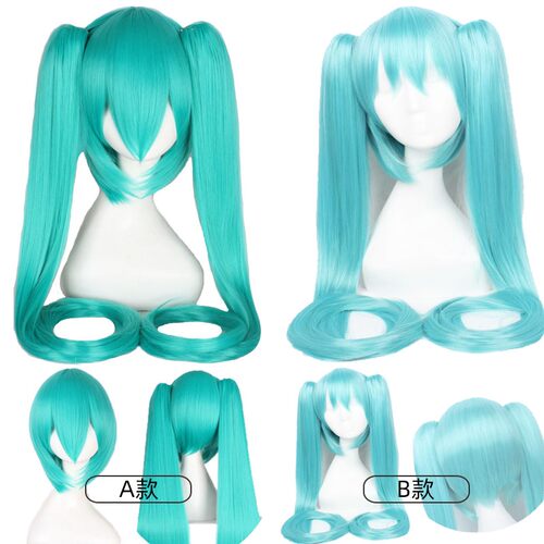 120cm虎夹多款cos假发miku钢音梅花千本樱黑岩射手雪初音万用头套 - 图1