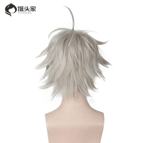 馒头家 cosplay假发 亚斯塔 Asta 黑色五叶草 cos假发 层次大反翘 - 图3