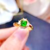 Popular natural sugar tower diopside ring, main stone pillow 5*5mm special opening candy color ring, glass body
