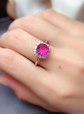 托帕石高净度吊坠925银镶嵌戒指