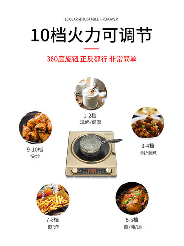 凹面电磁炉家用爆炒大功率商用灶炒菜锅一体凹型新款套装炉云夫人 - 图0