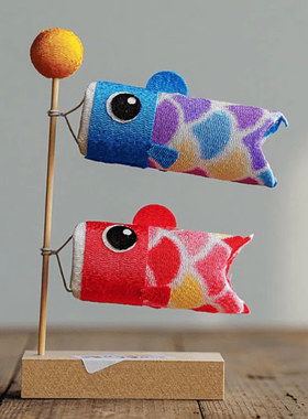 现货端午送礼摆件日本制绢布招福