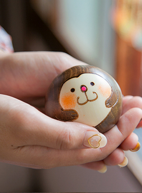 送衬垫卯三郎木制单只手工摆件