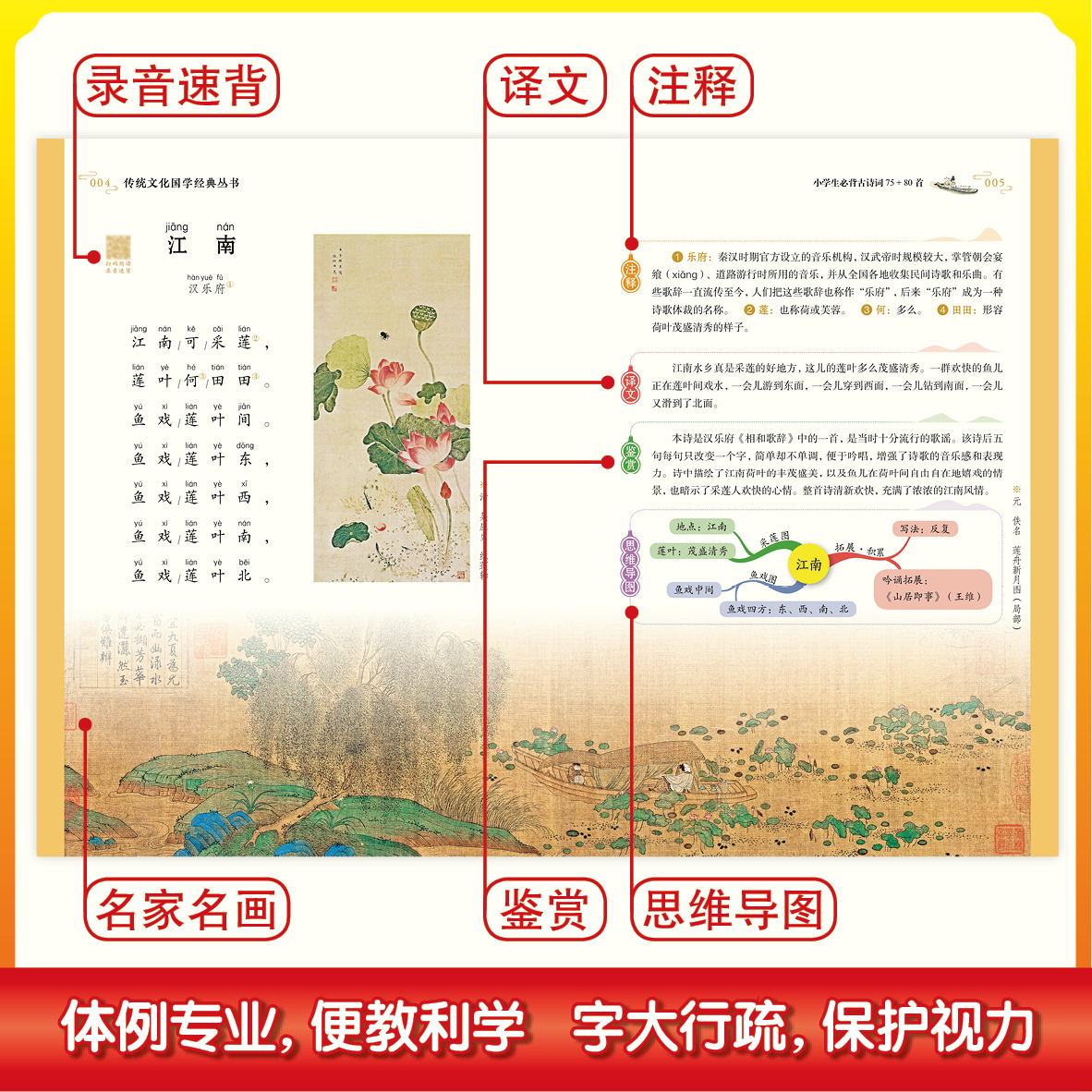 小学生必背古诗词75十80人教版注音版文言文大全一本通小古文100篇一年级二年级三四五六年级小学语文古诗文169首正版思维导图同优_书籍/杂志/报纸 第1张