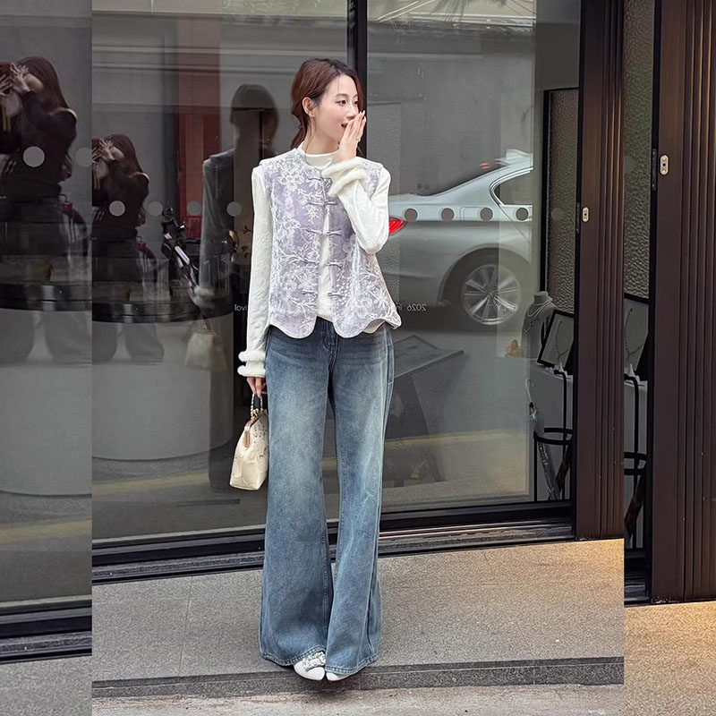 氛围感新中式紫色提花马甲女2026春季巨好看温柔轻奢无袖马夹外套,淘宝优惠券,粉丝福利购,淘宝优惠卷