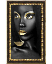 There are box paintings Decorative Paintings Hanging paintings Painting Fresco Advertising Drawing Board Makeup Artist African Figure Black Gold Beauties Art Human Body 2