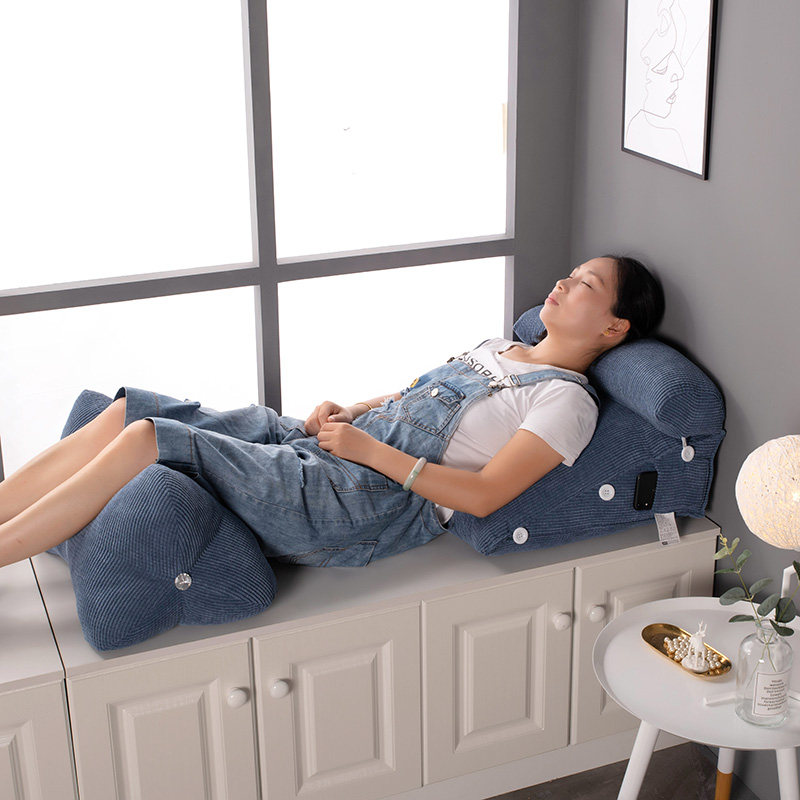 床头靠垫护腰床上靠枕软包大靠背垫卧室榻榻米床靠垫沙发腰靠枕_虎窝淘