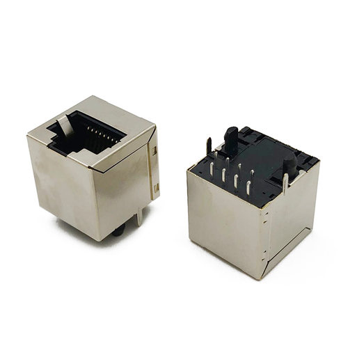 RJ45网口插座5224立式直插180度8P8C母座带滤波器100M千兆变压器 - 图3