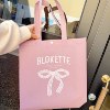 Elegant bow non-woven bag custom-made clothing store bag Internet celebrity hand-held women's shopping bag custom logo