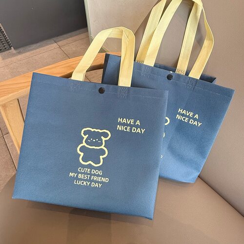 暗扣无纺布袋子定做印logo服装店手提袋定制购物环保袋订做包装袋 - 图2