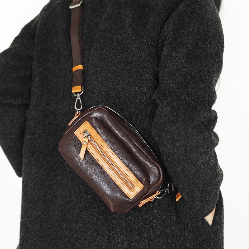 布谷森林文艺男女包狂飙张颂文同款斜挎包真皮胸包单肩斜挎包B302,淘宝优惠券,粉丝福利购,淘宝优惠卷