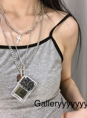 gallery原宿风复古游戏机项链