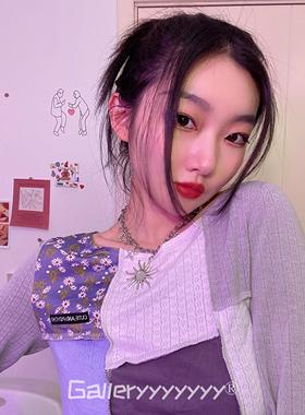 金属质感趣味千禧风蝴蝶玫瑰项链