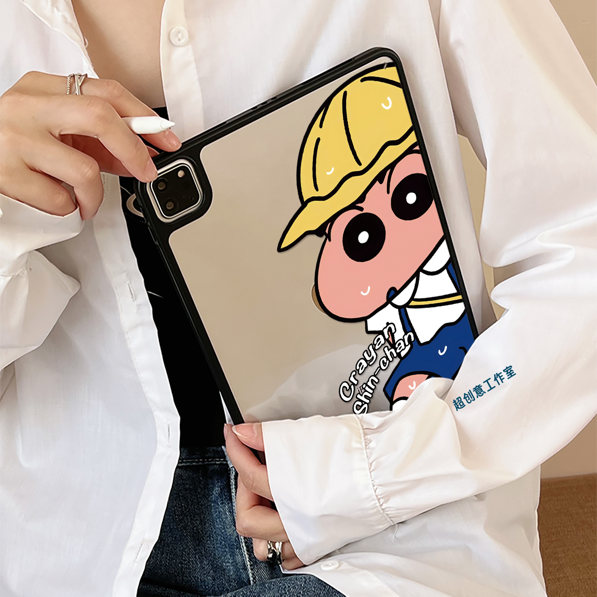 超创意适用9代无盖ipad11保护壳10代10.9单面小新10.2寸亚克力air45mini7硬后壳pro11/12.9磁吸笔槽2018款9.7 - 图1