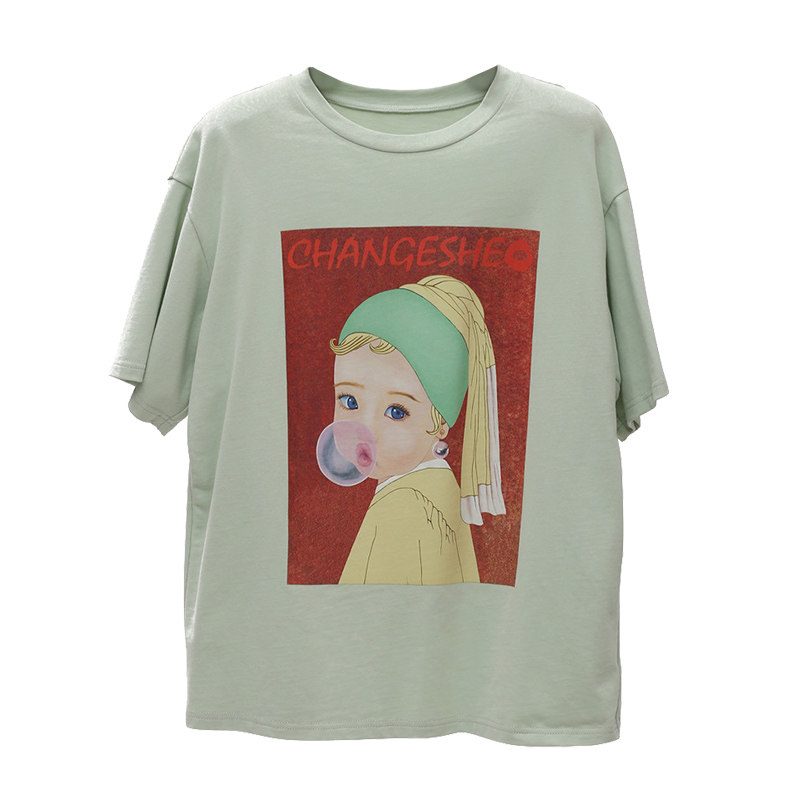 千细change she2020圆领印花短袖 changesheT恤