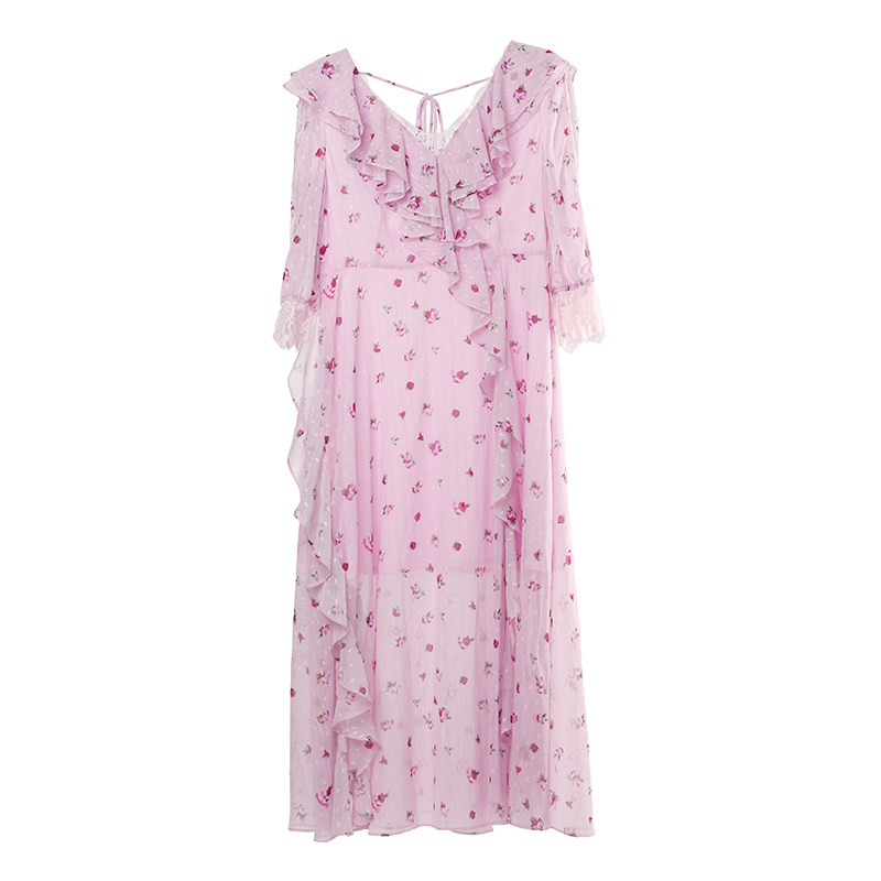 千细change she2020春季新款浅长裙 changeshe连衣裙