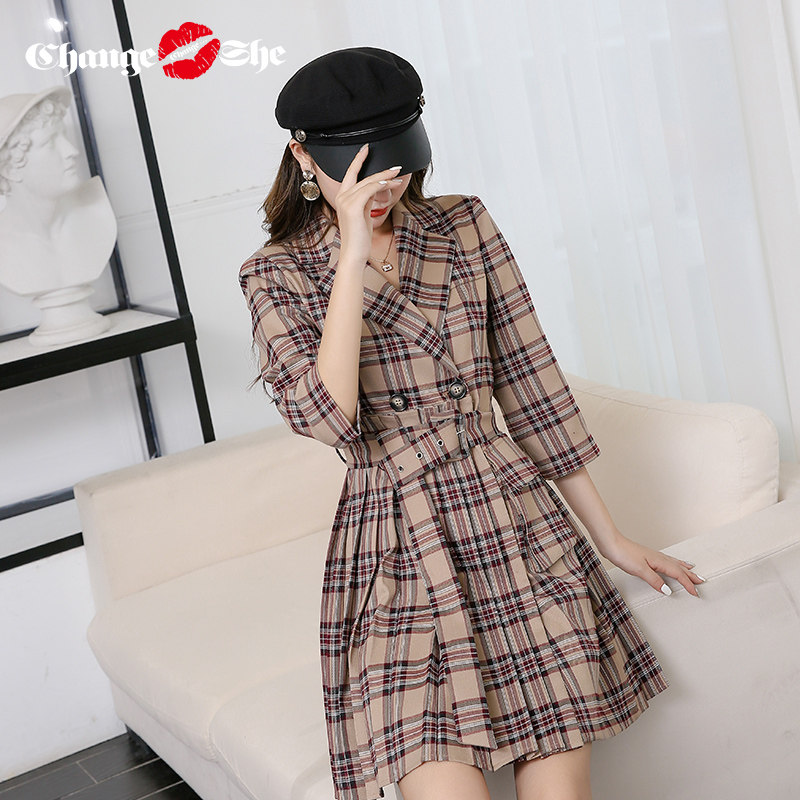 千细change she2020新款英伦连衣裙 changeshe连衣裙