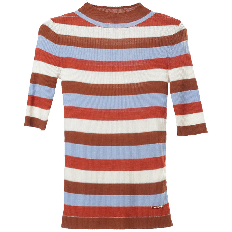 千细change she2020新款短袖女t恤 changeshe毛针织衫