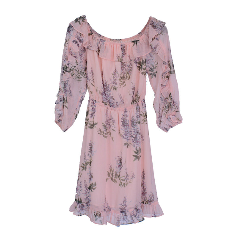 千细change she2020春季新款碎花裙 changeshe连衣裙