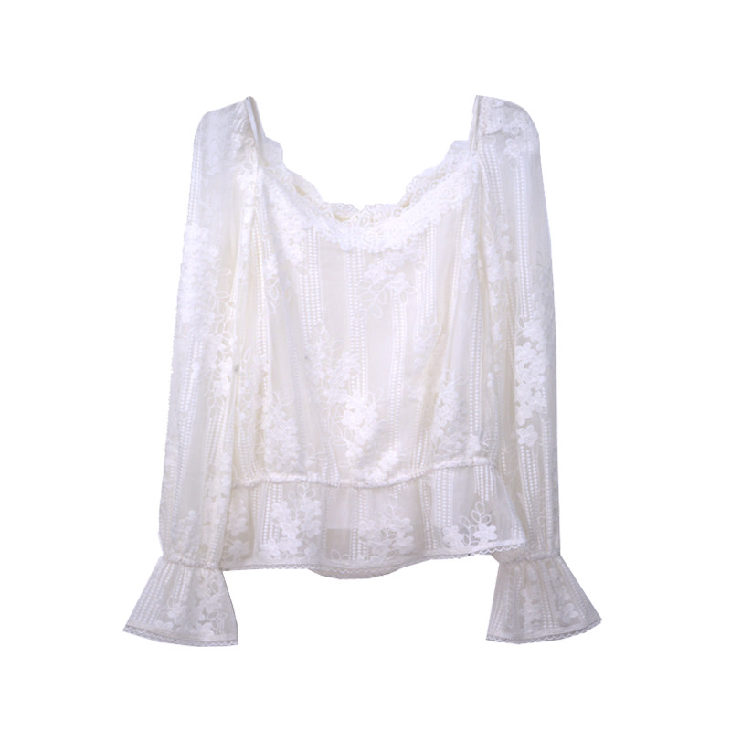 千细change she2020春装新款上衣 changeshe蕾丝衫/雪纺衫