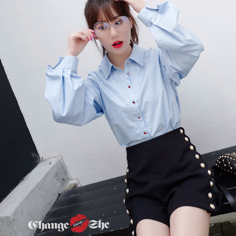 千细change she2020春季新款阔腿裤 changeshe休闲裤