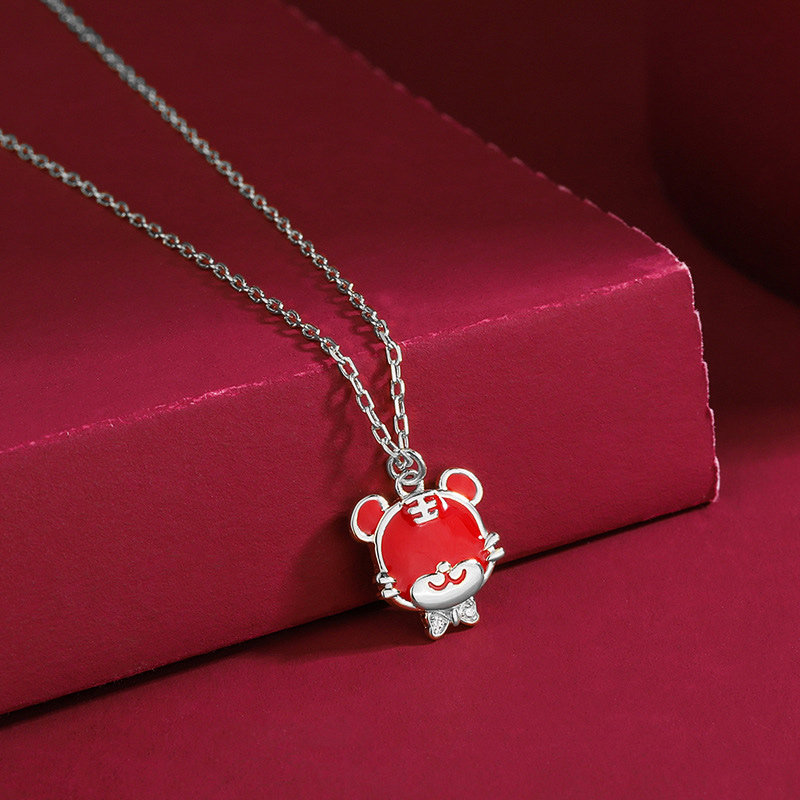 999女2022年新款本命年虎纯银项链 zabrina项链