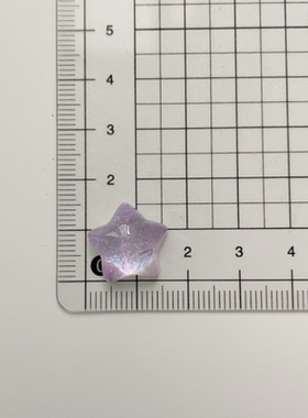 透色细闪五角星奶油胶树脂diy配件卡通饰品迷你手工发夹贴片