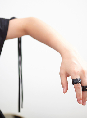 原创手作风黑檀木肌理首饰