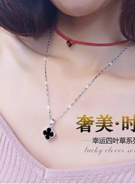 9999甜美风四叶草生日礼物吊坠