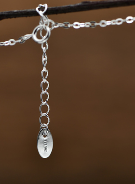 999纯银项链篆文字潮十字链简约