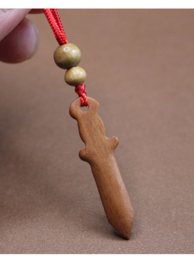 桃木吊坠斧头项链剑葫芦狐狸桃花