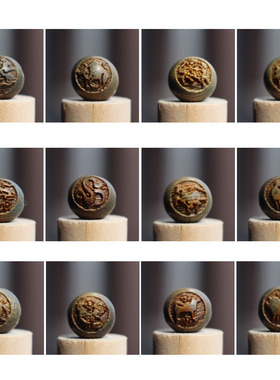 绿檀木本命年属相绿色生肖手链